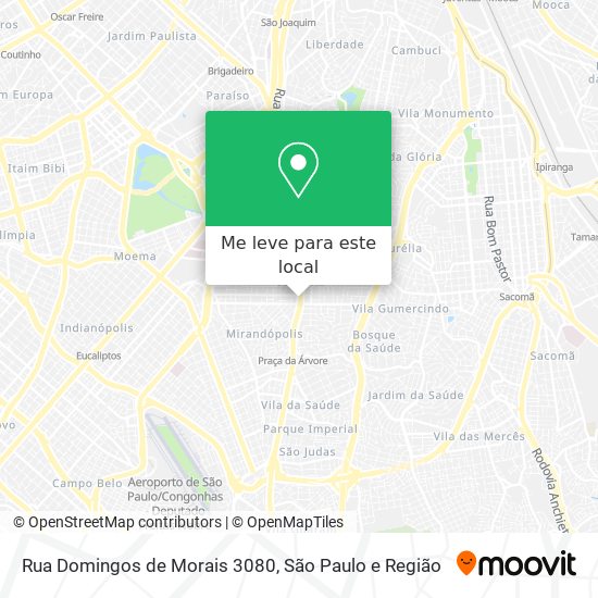 Rua Domingos de Morais 3080 mapa