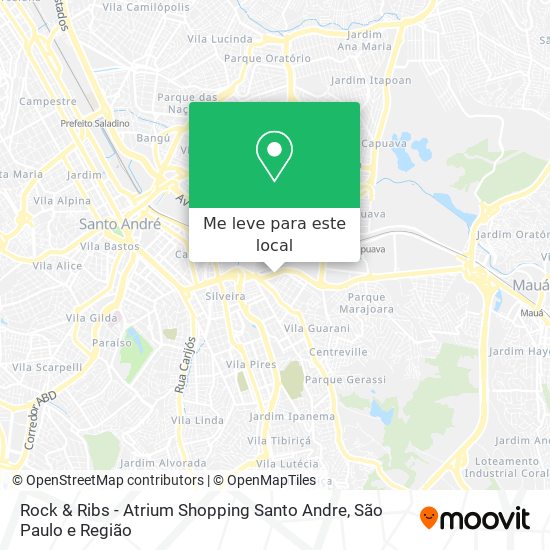 Rock & Ribs - Atrium Shopping Santo Andre mapa