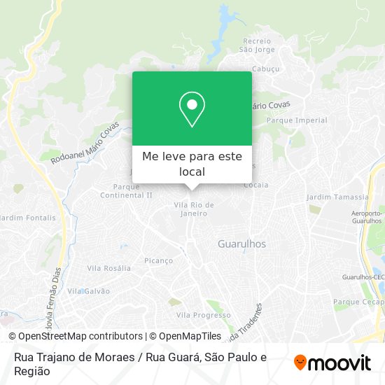 Rua Trajano de Moraes / Rua Guará mapa