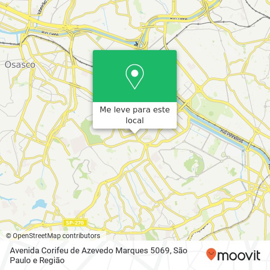 Avenida Corifeu de Azevedo Marques 5069 mapa