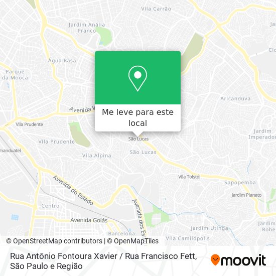 Rua Antônio Fontoura Xavier / Rua Francisco Fett mapa