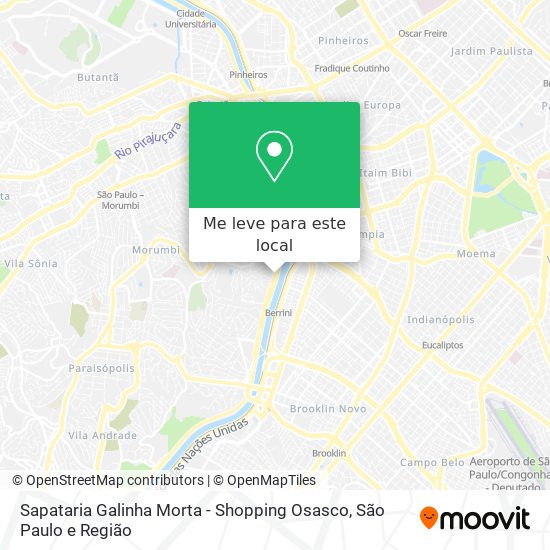 Sapataria Galinha Morta - Shopping Osasco mapa