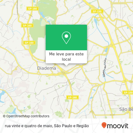 rua vinte e quatro de maio mapa