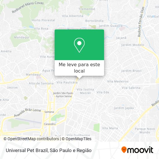 Universal Pet Brazil mapa