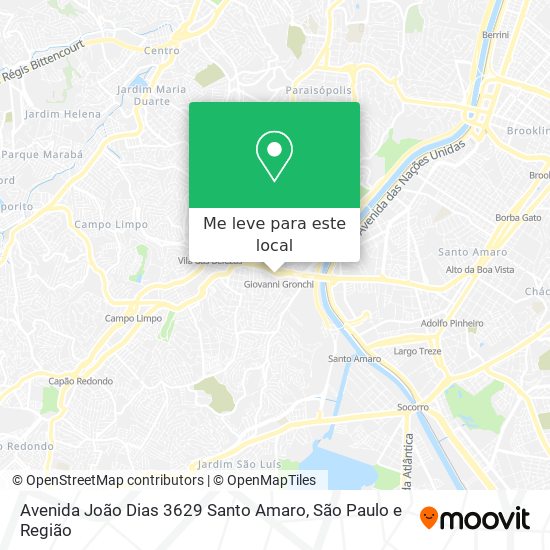 Avenida João Dias   3629  Santo Amaro mapa