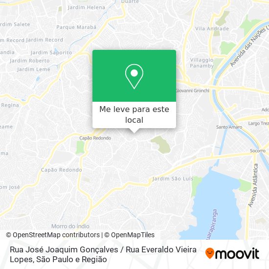 Rua José Joaquim Gonçalves / Rua Everaldo Vieira Lopes mapa