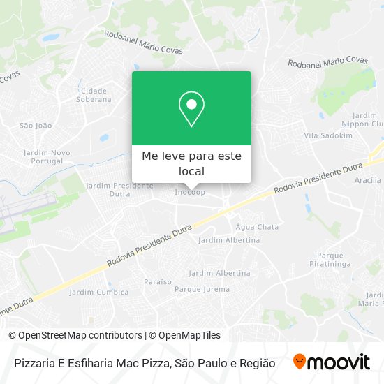 Pizzaria E Esfiharia Mac Pizza mapa