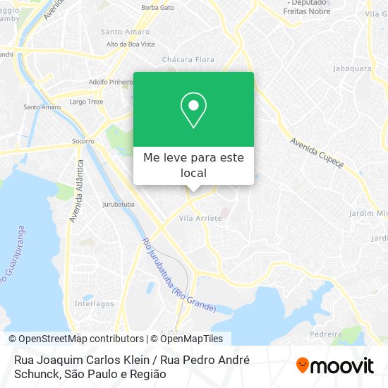 Rua Joaquim Carlos Klein / Rua Pedro André Schunck mapa