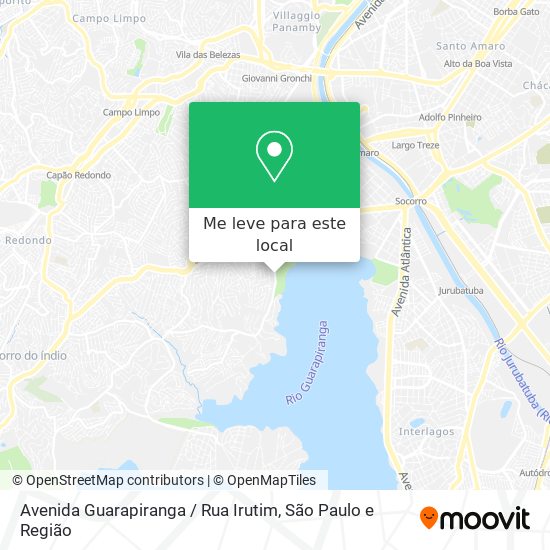 Avenida Guarapiranga / Rua Irutim mapa