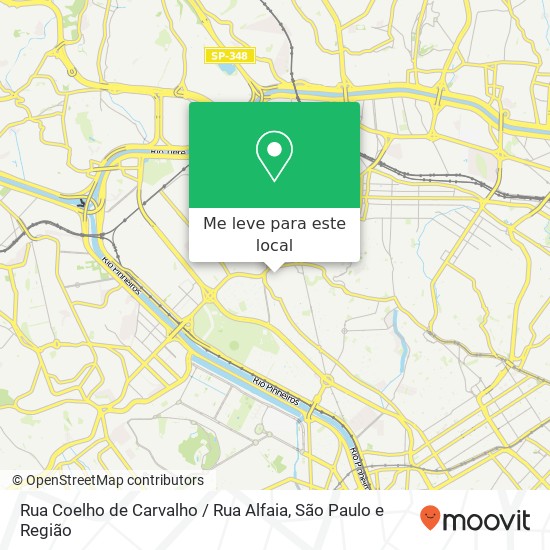 Rua Coelho de Carvalho / Rua Alfaia mapa
