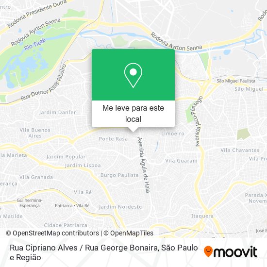 Rua Cipriano Alves / Rua George Bonaira mapa