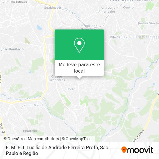 E. M. E. I. Lucilia de Andrade Ferreira Profa mapa