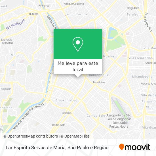 Lar Espírita Servas de Maria mapa