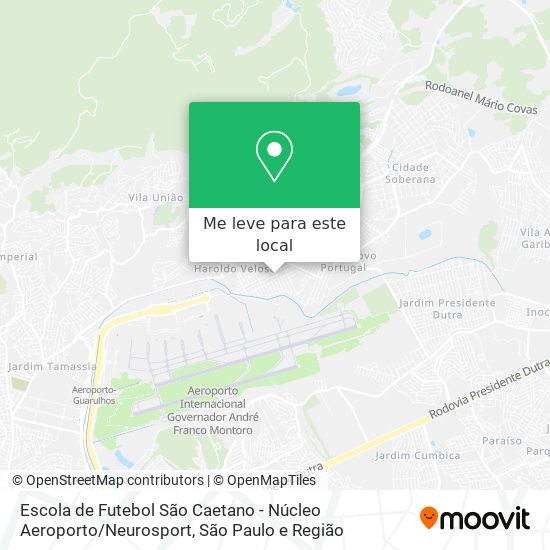 Escola de Futebol São Caetano - Núcleo Aeroporto / Neurosport mapa