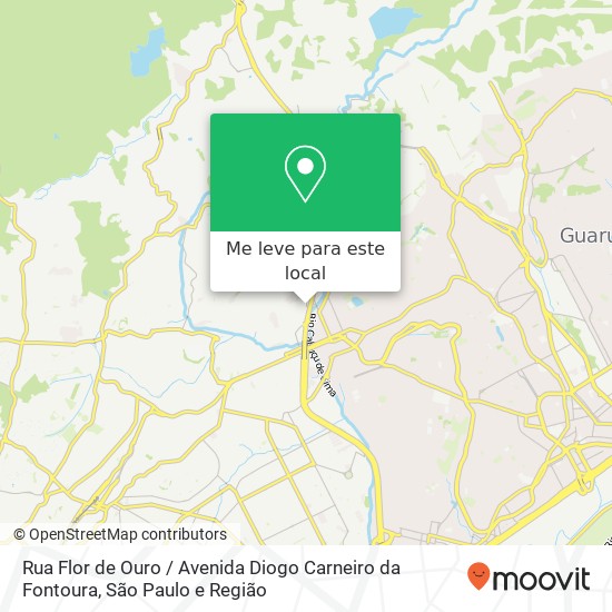 Rua Flor de Ouro / Avenida Diogo Carneiro da Fontoura mapa