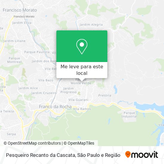 Pesqueiro Recanto da Cascata mapa