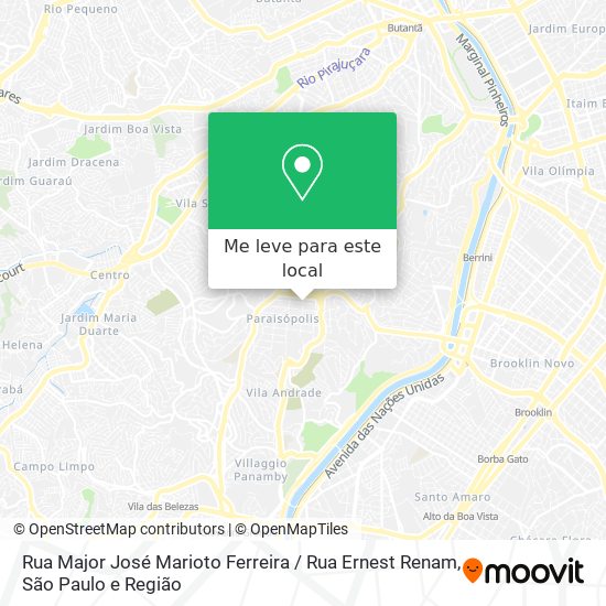 Rua Major José Marioto Ferreira / Rua Ernest Renam mapa