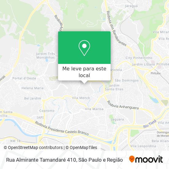 Rua Almirante Tamandaré 410 mapa