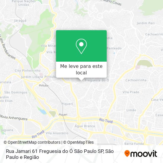 Rua Jamari  61   Freguesia do Ó   São Paulo   SP mapa