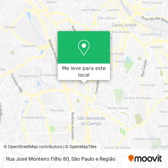 Rua José Monteiro Filho 80 mapa