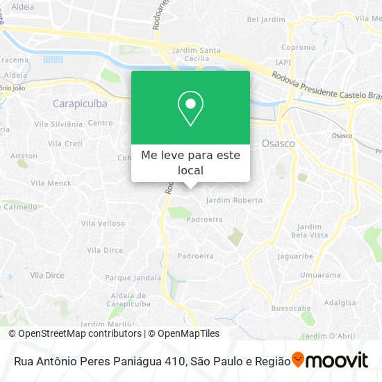 Rua Antônio Peres Paniágua 410 mapa