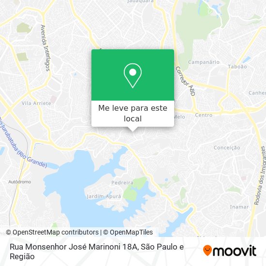 Rua Monsenhor José Marinoni 18A mapa