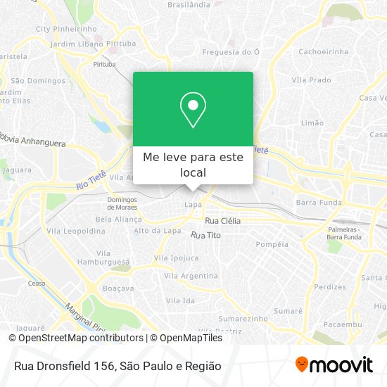 Rua Dronsfield 156 mapa