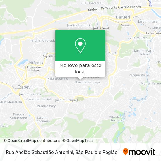 Rua Ancião Sebastião  Antonini mapa