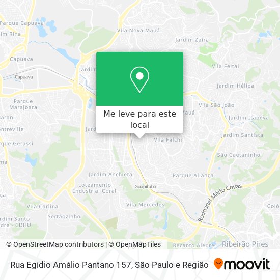 Rua Egídio Amálio Pantano 157 mapa