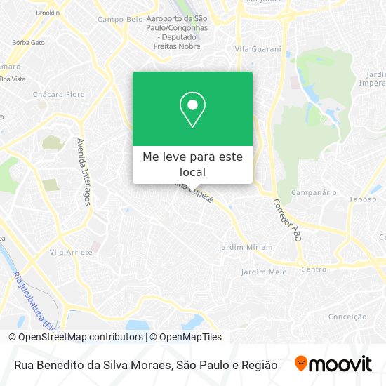 Rua Benedito da Silva Moraes mapa