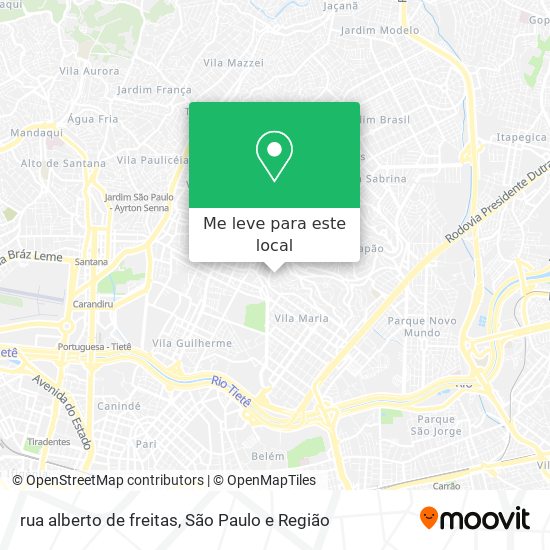 rua alberto de freitas mapa