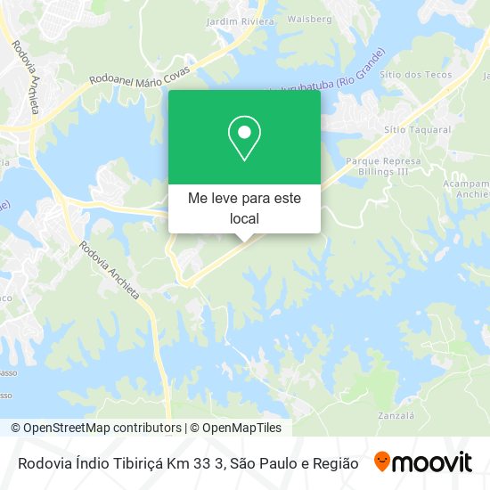 Rodovia Índio Tibiriçá Km 33 3 mapa