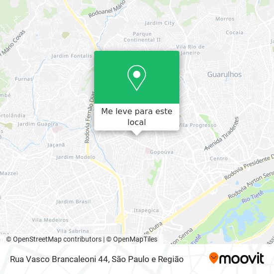 Rua Vasco Brancaleoni 44 mapa