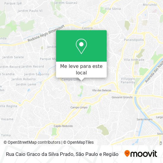 Rua Caio Graco da Silva Prado mapa