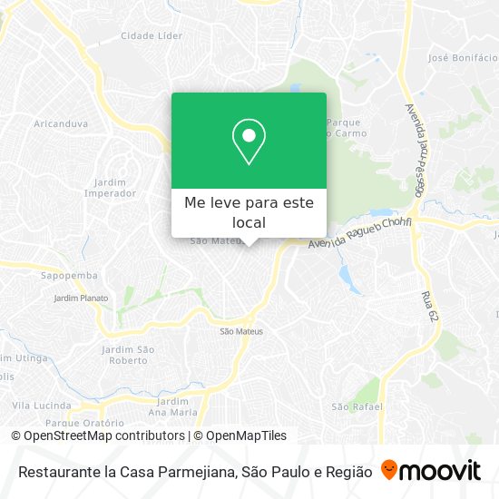 Restaurante la Casa Parmejiana mapa