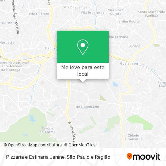 Pizzaria e Esfiharia Janine mapa