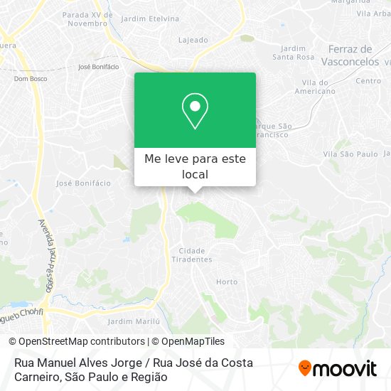 Rua Manuel Alves Jorge / Rua José da Costa Carneiro mapa