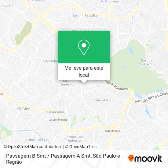 Passagem B Smt / Passagem A Smt mapa