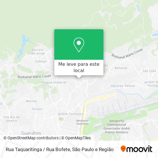 Rua Taquaritinga / Rua Bofete mapa