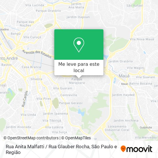 Rua Anita Malfatti / Rua Glauber Rocha mapa