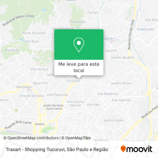 Traxart - Shopping Tucuruvi mapa