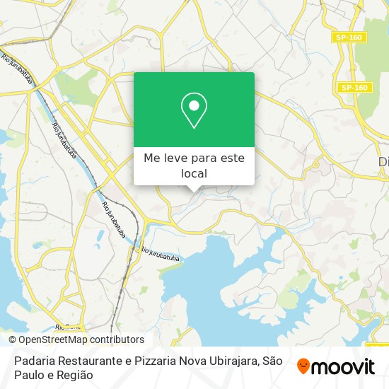 Padaria Restaurante e Pizzaria Nova Ubirajara mapa