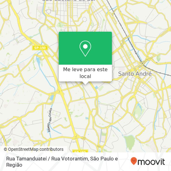 Rua Tamanduateí / Rua Votorantim mapa