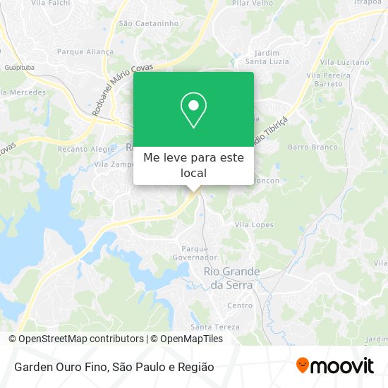 Garden Ouro Fino mapa