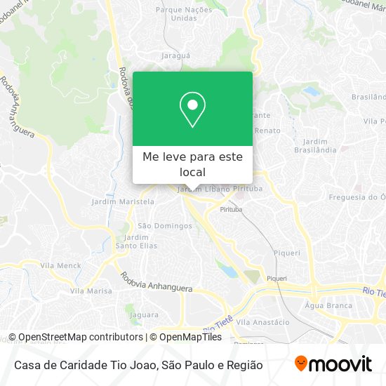 Casa de Caridade Tio Joao mapa