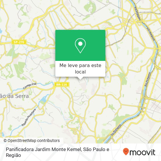Panificadora Jardim Monte Kemel mapa