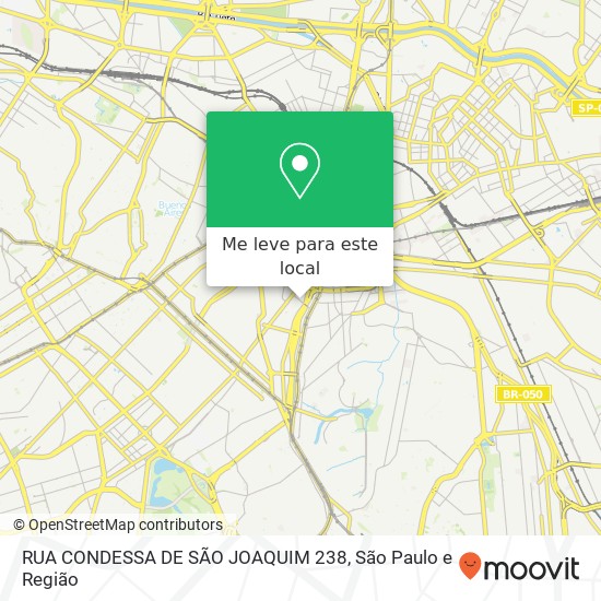 RUA CONDESSA DE SÃO JOAQUIM  238 mapa