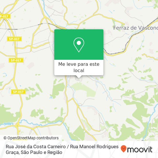 Rua José da Costa Carneiro / Rua Manoel Rodrigues Graça mapa