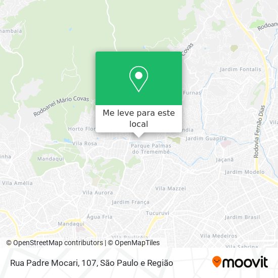 Rua Padre Mocari, 107 mapa