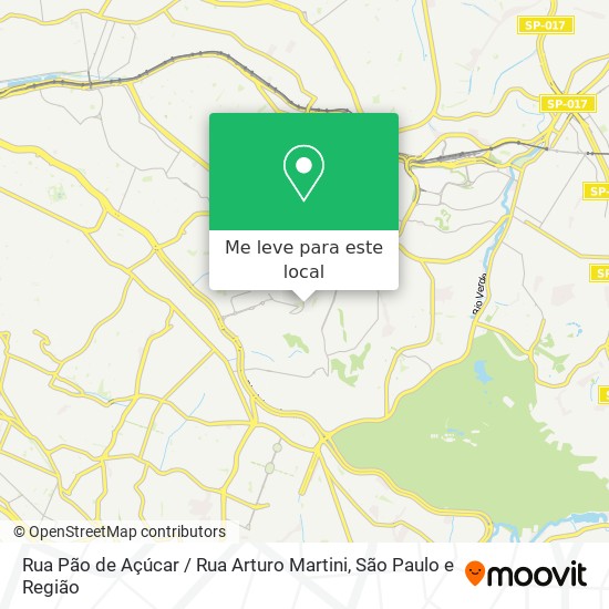 Rua Pão de Açúcar / Rua Arturo Martini mapa